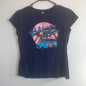 navy blue t-shirt